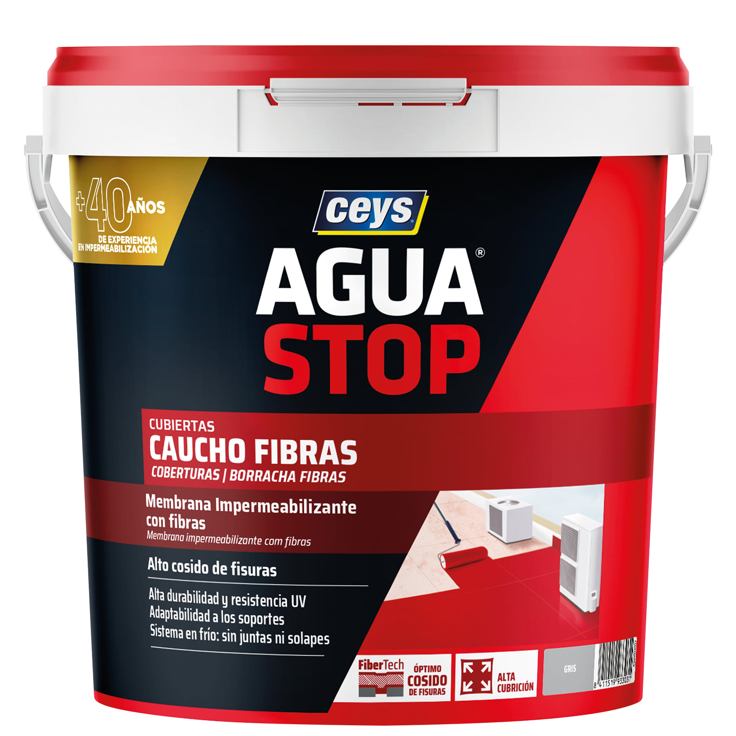 Bote Pintura Impermeabilizante Aguastop Caucho Fibras Ceys 1kg CEYS - 1