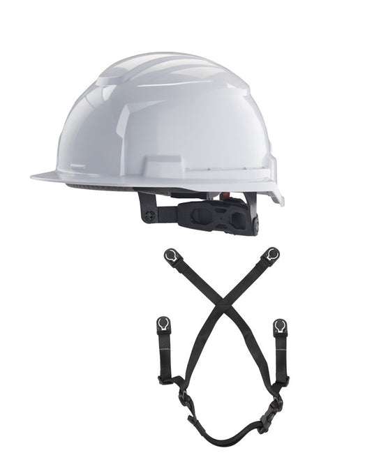 Casc sense ventilació blanc BOLT100 amb barboqueix de 4 punts EN397 Milwaukee