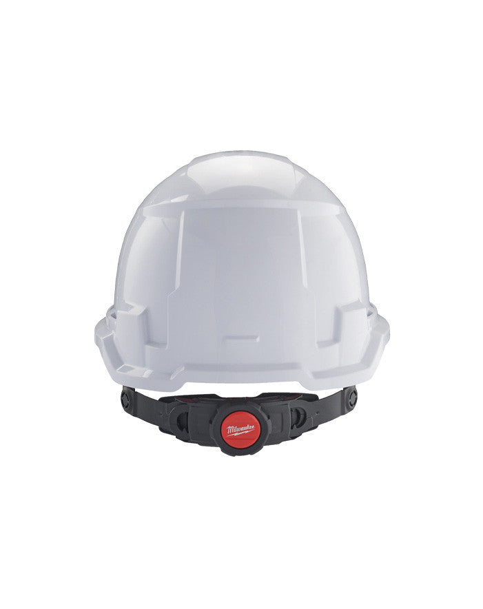 Casc sense ventilació blanc BOLT100 amb barboqueix de 4 punts EN397 Milwaukee