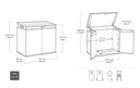 Cobertizo de exterior Elite Store Deco Gris 141x82x123,5cm Keter  - 6