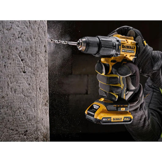 Trepant percutor XR 18 V d’edició limitada del centenari amb 2 bateries de 2 Ah + maletí Dewalt DCD100YD2T