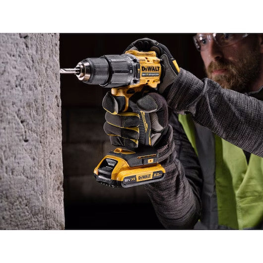 Trepant percutor XR 18 V d’edició limitada del centenari amb 2 bateries de 2 Ah + maletí Dewalt DCD100YD2T