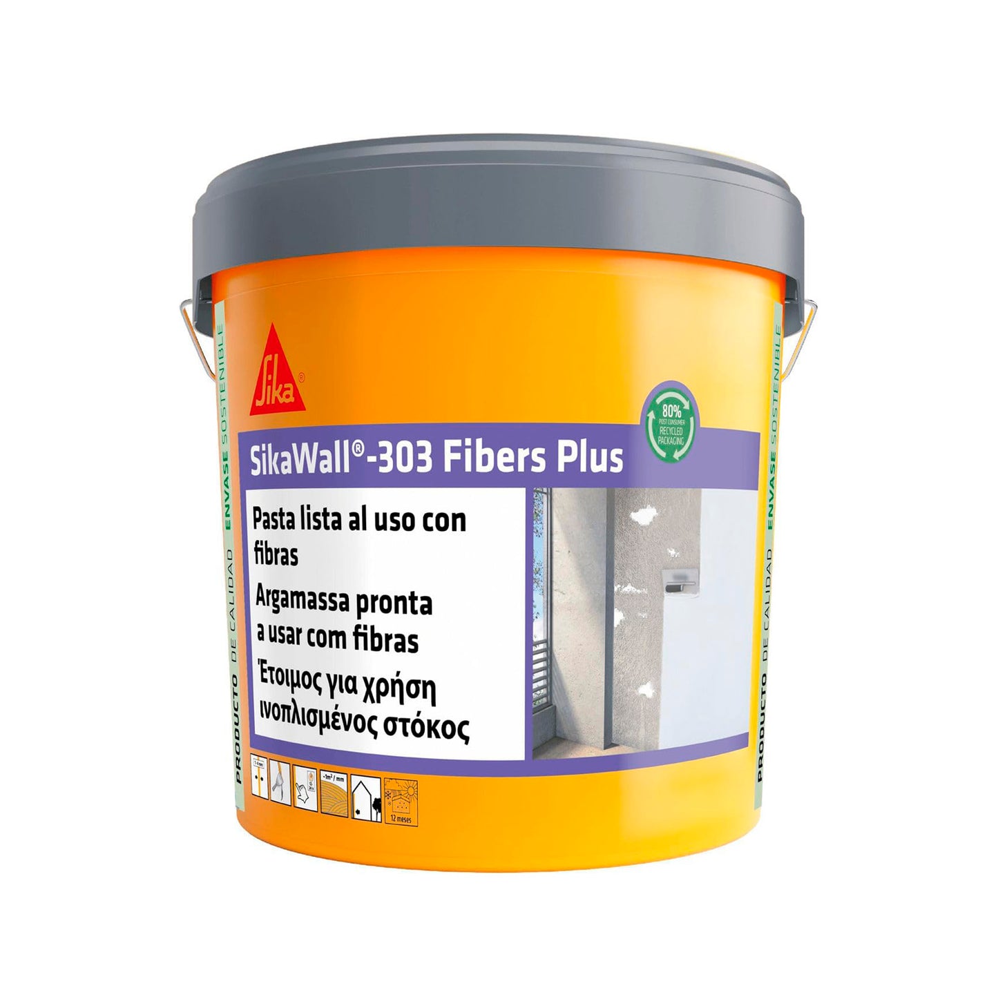 Pasta llesta per a l’ús amb fibres SikaWall-303 Fiber Plus Sika