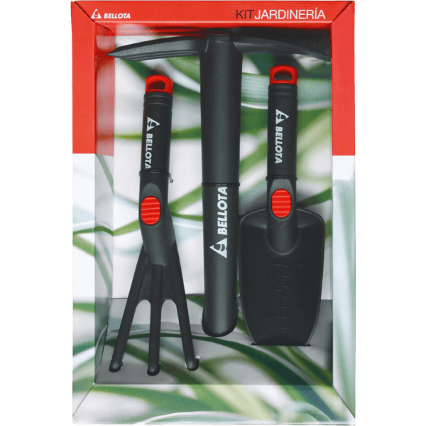 Kit Cultivador Azuela Horquilla y transplantador mango corto de fibra de vidrio Bellota 2994