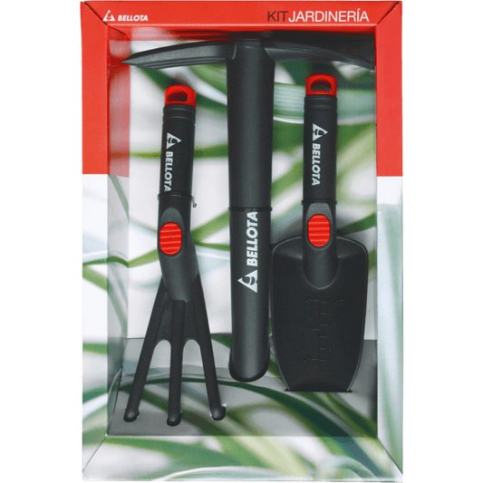 Kit Cultivador Azuela Horquilla y transplantador mango corto de fibra de vidrio Bellota 2994