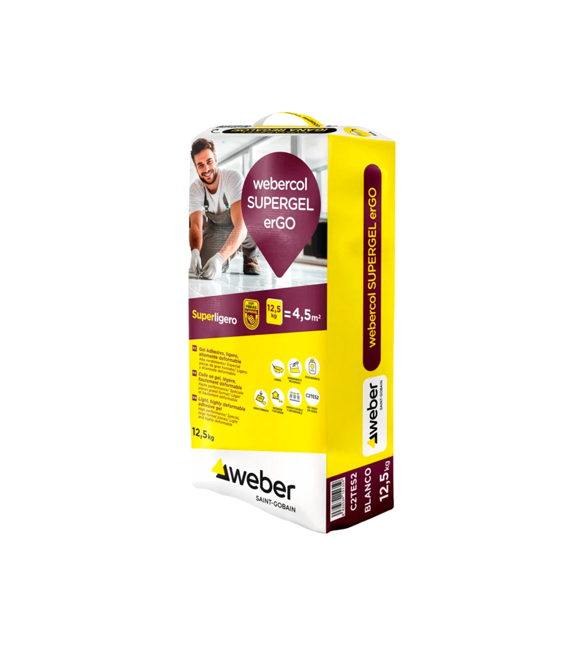 Gel superadhesiu lleuger 12,5kg Webercol SUPERGEL erGO