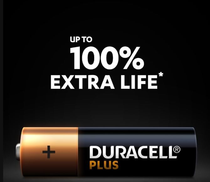 Paquet de 4 piles alcalines Duracell Plus Power AAA