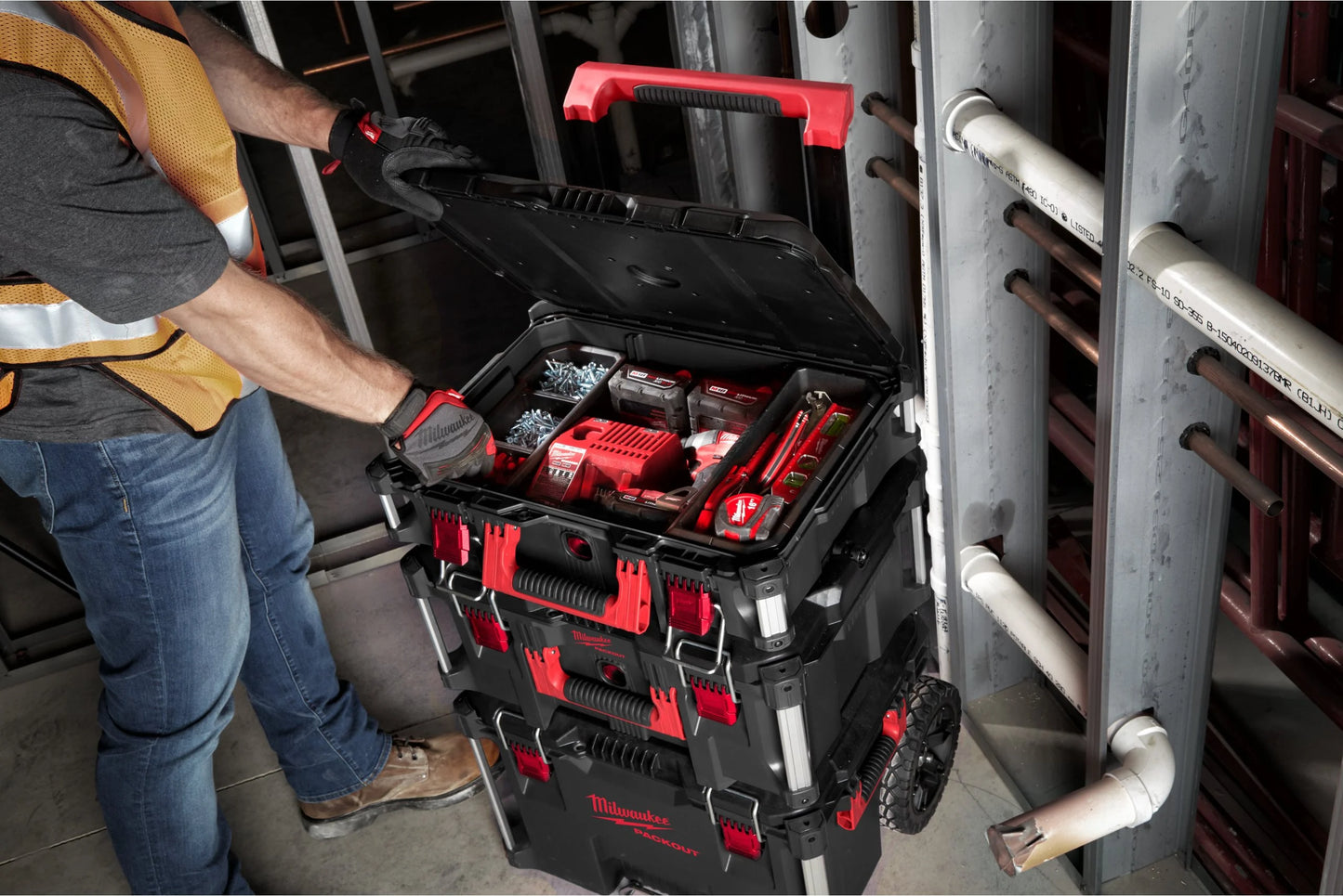 Caixa d'eines de 3 peces PACKOUT Milwaukee