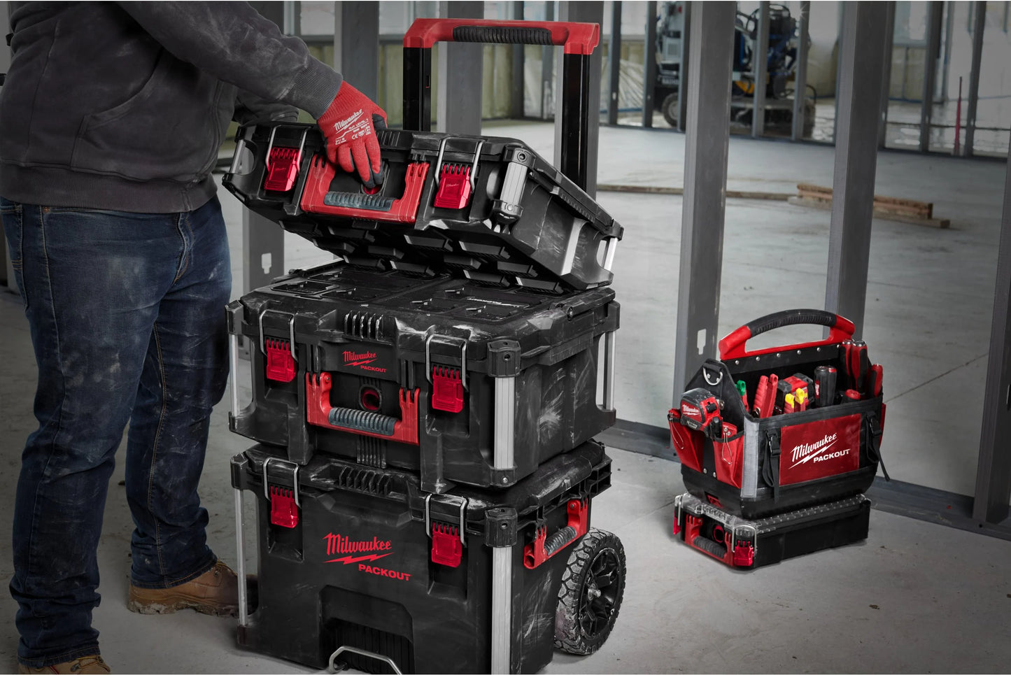 Caixa d'eines de 3 peces PACKOUT Milwaukee
