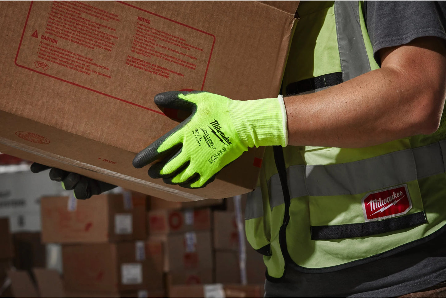 Guants anticort d’alta visibilitat de nivell A Milwaukee HI-VIS CUT