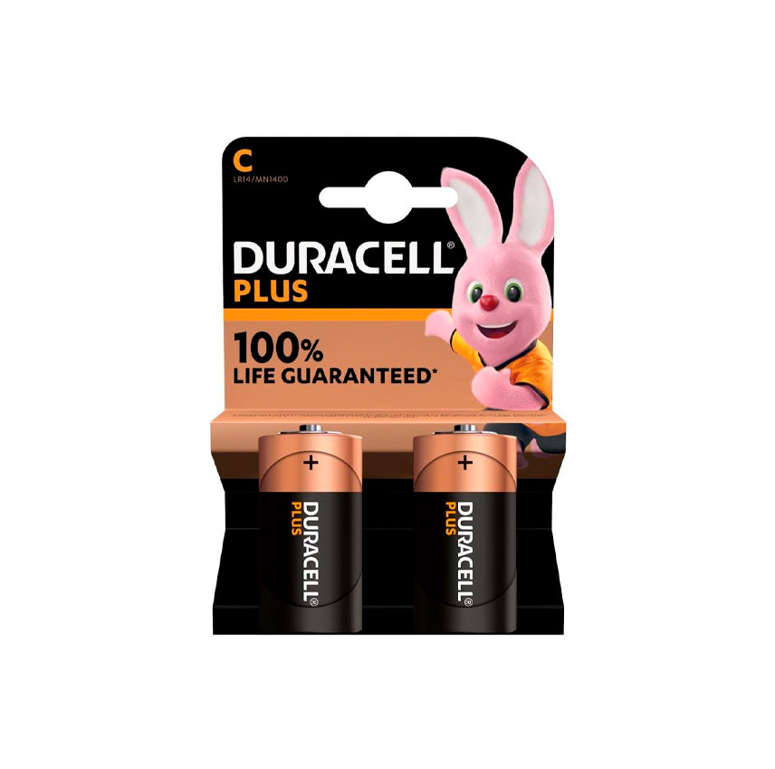 Paquet de 2 piles alcalines Duracell Plus Power C