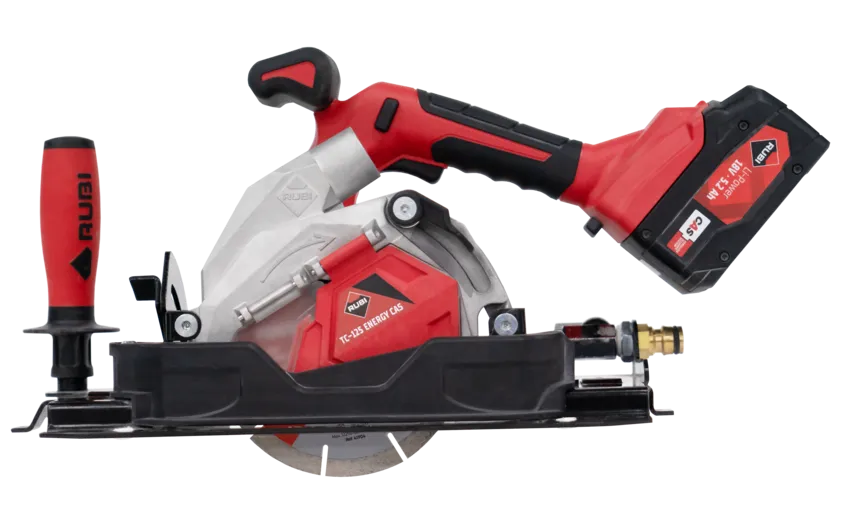 Talladora circular a bateria per a ceràmica de gran format TC-125 G2 Energy Cas Rubi