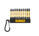 Joc de 10 puntes FLEXTORQ de 57 mm PZ2 i PH2 amb mosquetó Dewalt DT7274