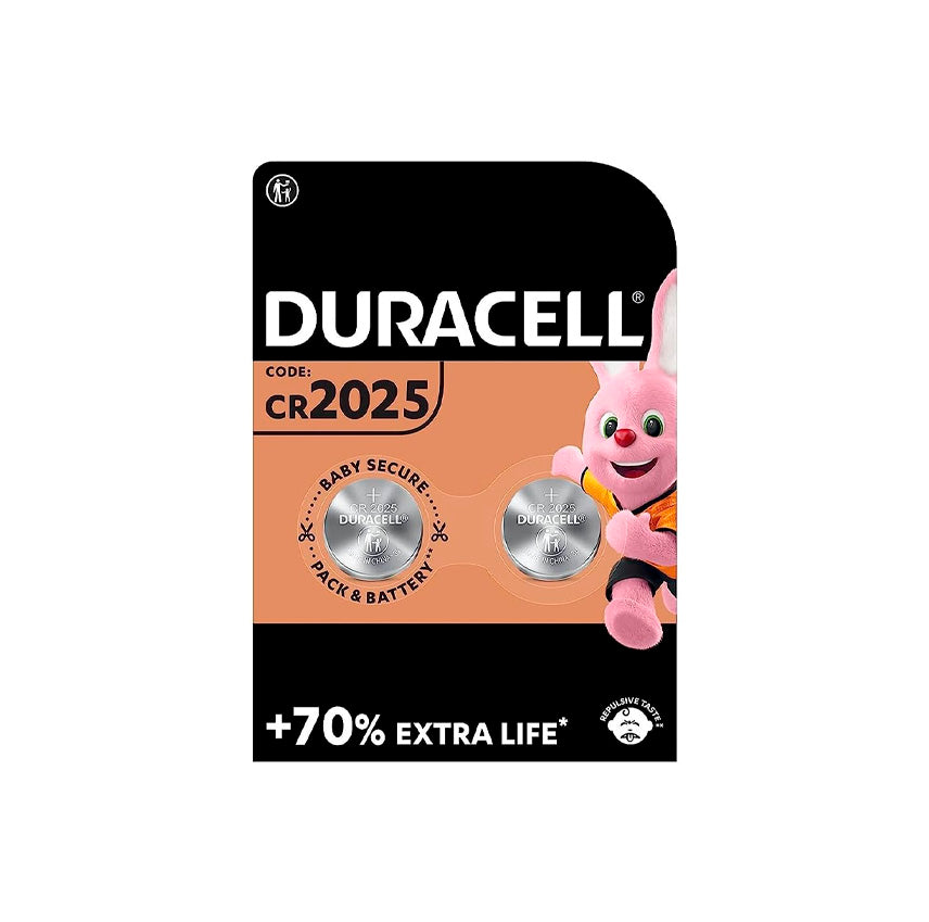Paquet de 2 micropiles de botó de liti Duracell Plus Power CR2025 de 3 V