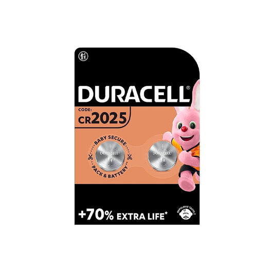 Paquet de 2 micropiles de botó de liti Duracell Plus Power CR2025 de 3 V