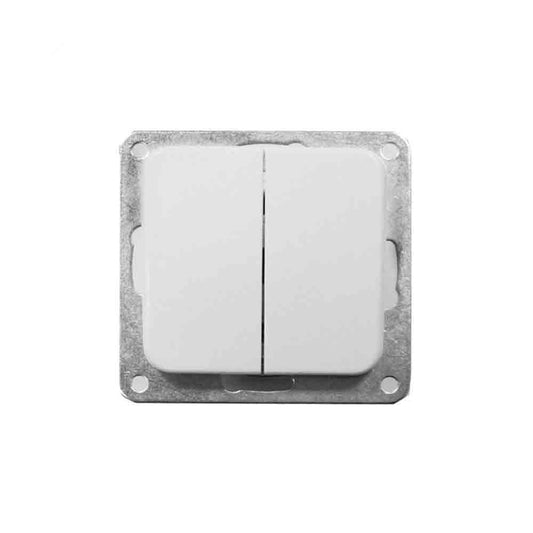 Commutador doble d'encastar Sèrie Term Blanc EDM 65312