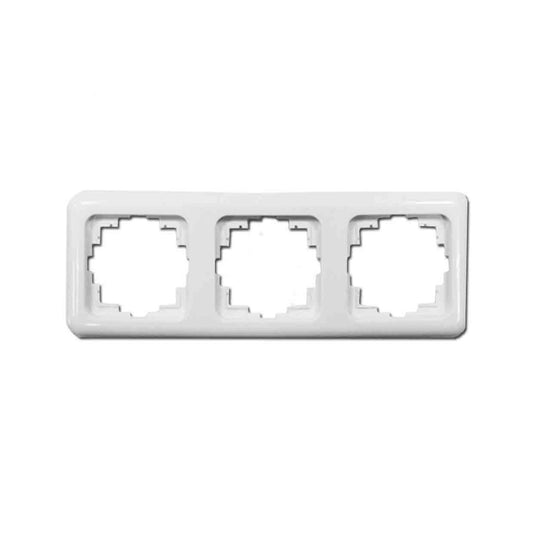Marc d'encastar de 3 elements Sèrie Term Blanc 220x80mm EDM 65322