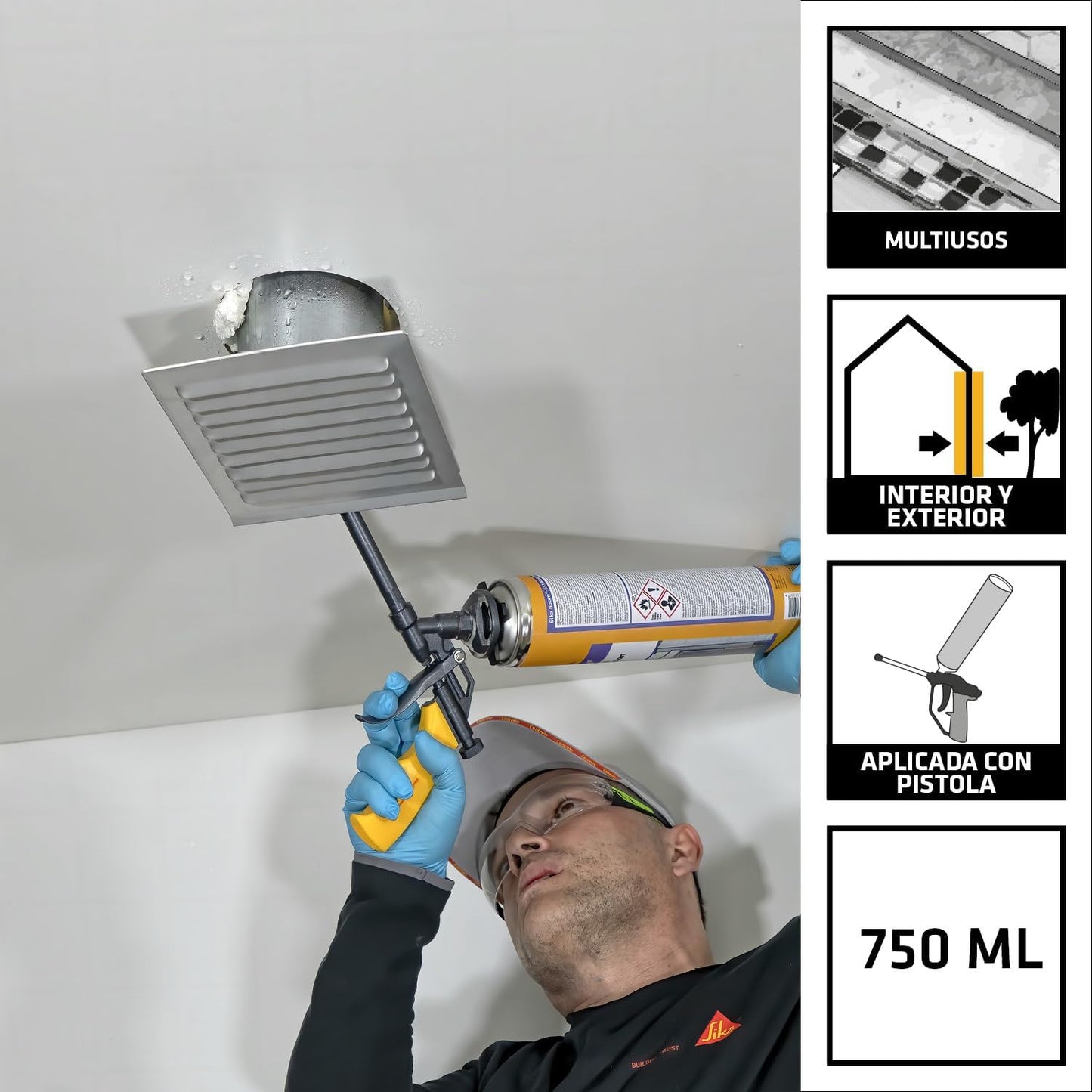 Escuma de poliuretà autoexpandible de 750ml Sika Boom-580