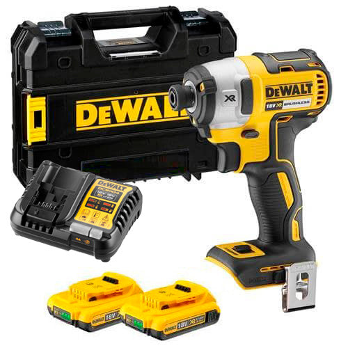 Cargolador d’impacte de 18V XR, sense escombretes, 205Nm, amb 2 bateries de 2Ah i maletí Dewalt DCF887D2