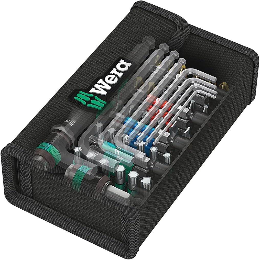 Joc de 52 peces d’accessoris de cargolar Kraftform 100 Wera 057460