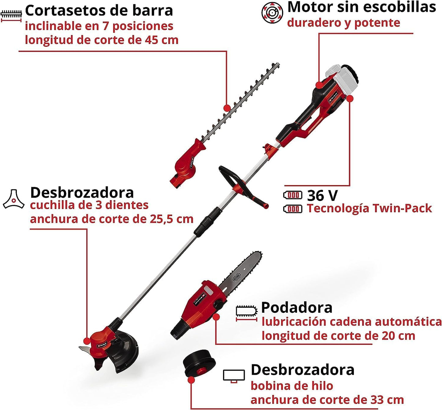 Multieina amb bateria GE-LM 26/4in1 Li-Solo Einhell