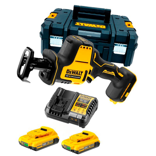 Mini serra de sabre sense escombretes 18V amb 2 bateries de 2.0Ah i maletí Dewalt DCS369D2