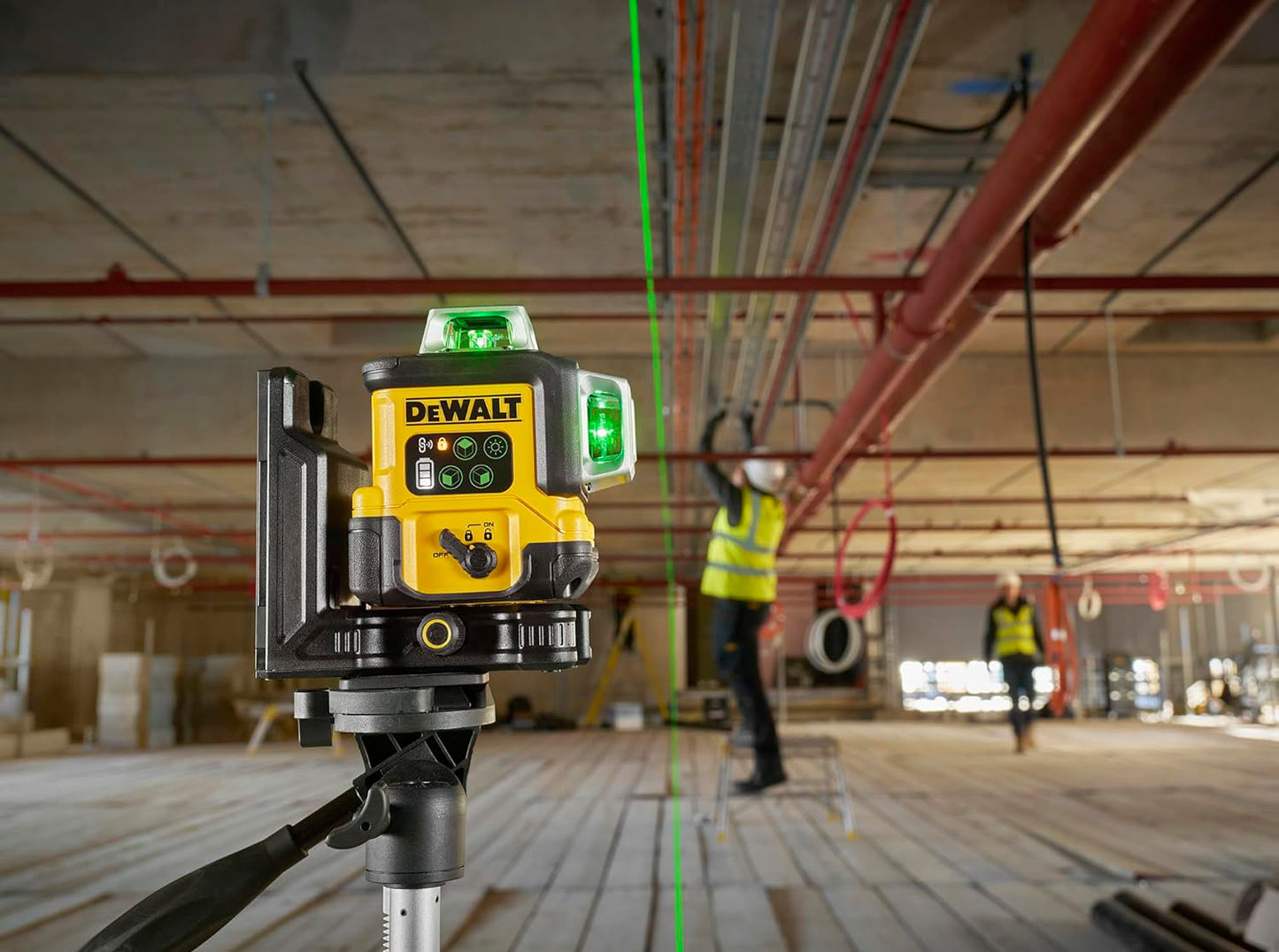 Nivell làser autonivellant USB-C Verd de 3 línies 360º Dewalt DCLE14361GB
