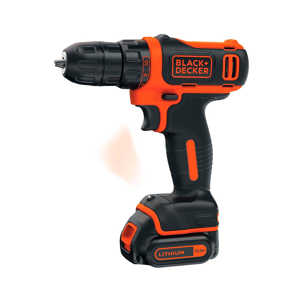 Trepant tornavís de 10,8V i 26Nm amb bateria Black+Decker BDCDD12