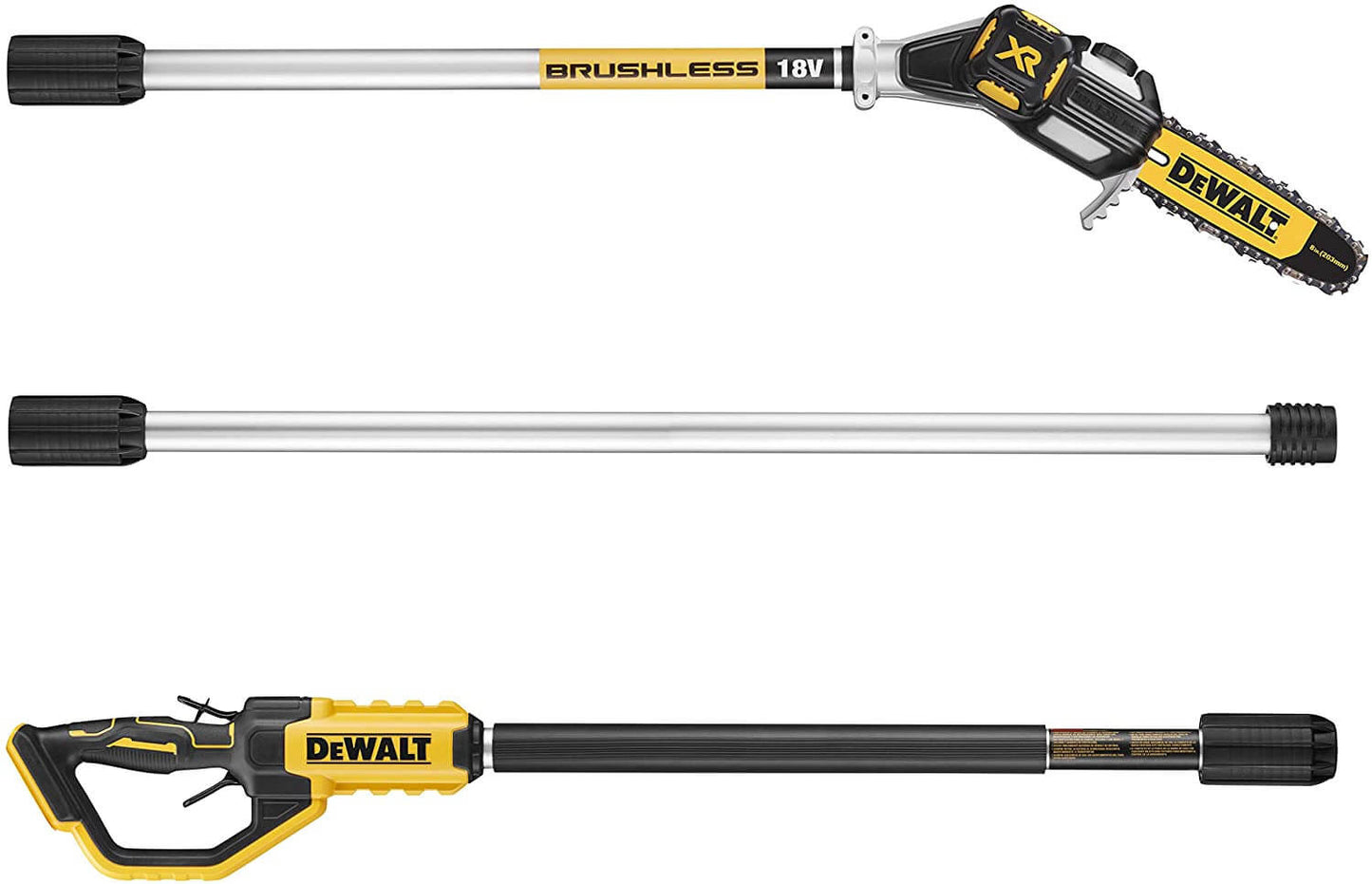 Podadora d’altura amb bateria de 18 V i 450 cm, amb bateria de 5 Ah Dewalt DCMPS567P1
