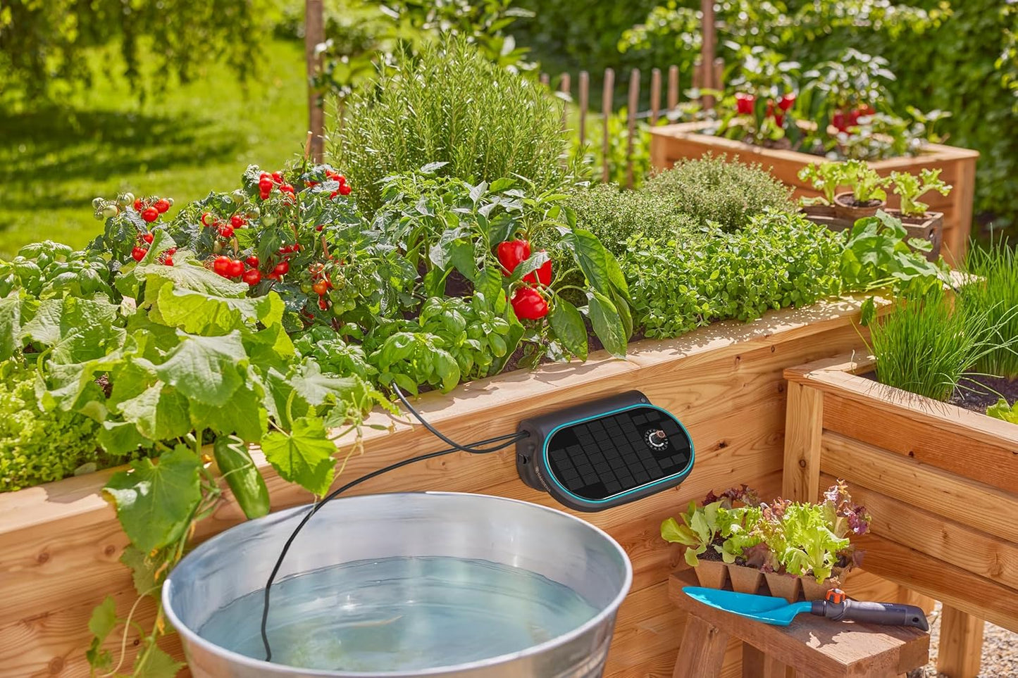 Set de reg automàtic amb energia solar AquaBloom L Gardena 13330-20
