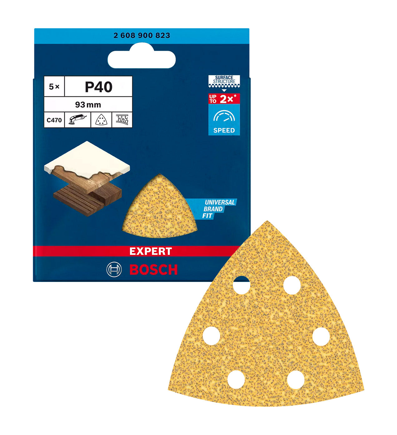 Paper de vidre per a polidora delta Expert C470 5uds Bosch