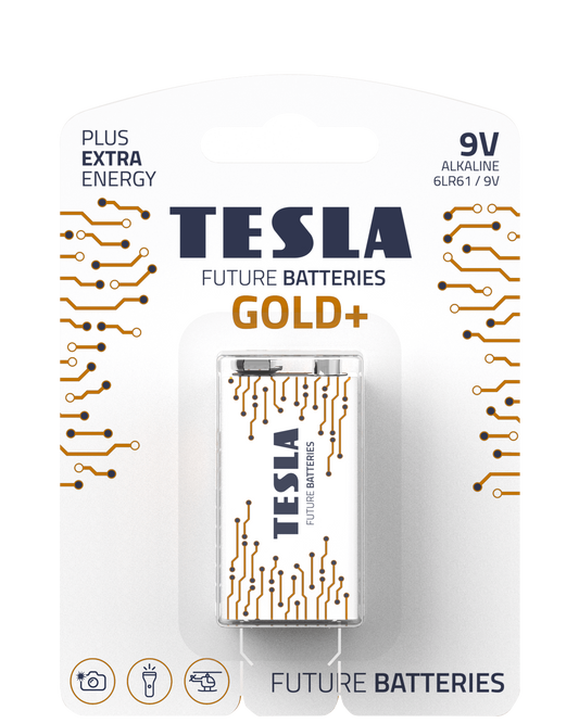 Blister 1 pila Tesla 9V GOLD+ 6LR61