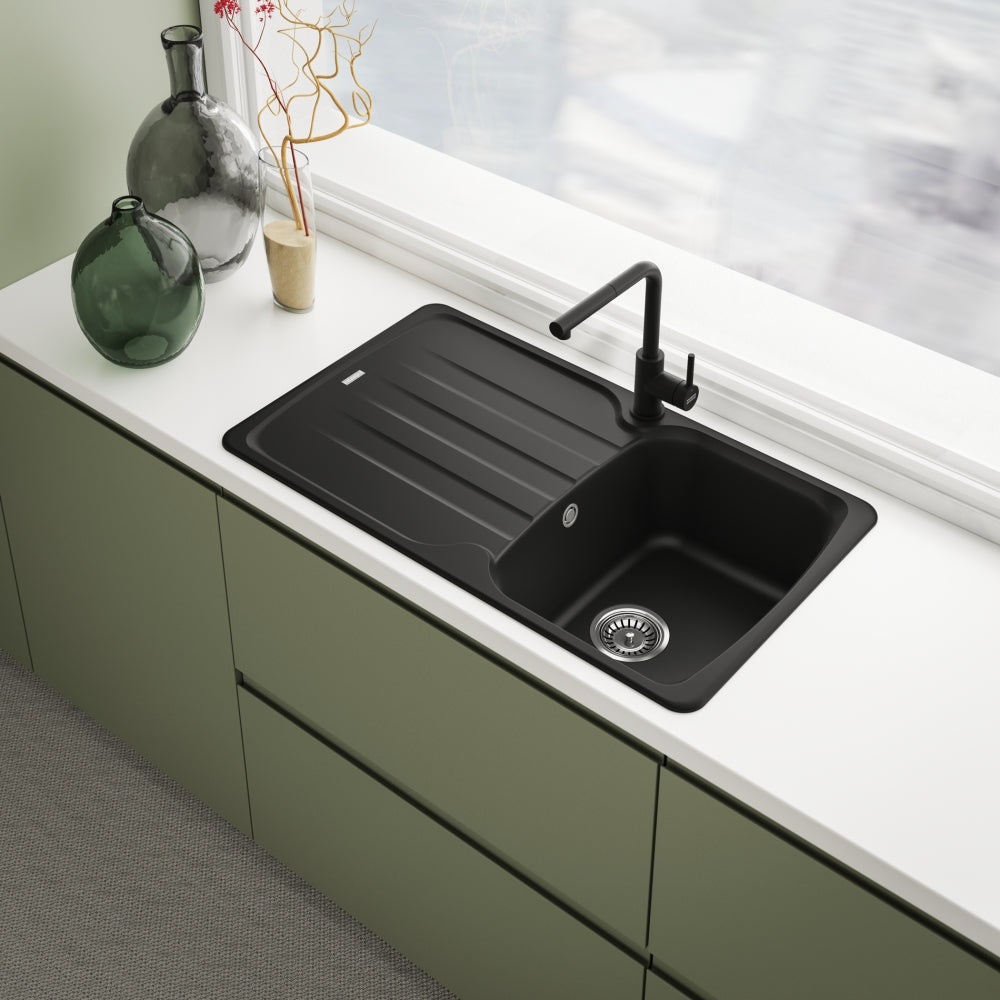 Aixeta de cuina extraïble Lina L Pull Out negra mat Franke 115.0712.435