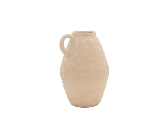 Gerro beix de gres Masaka 30cm Andrea House