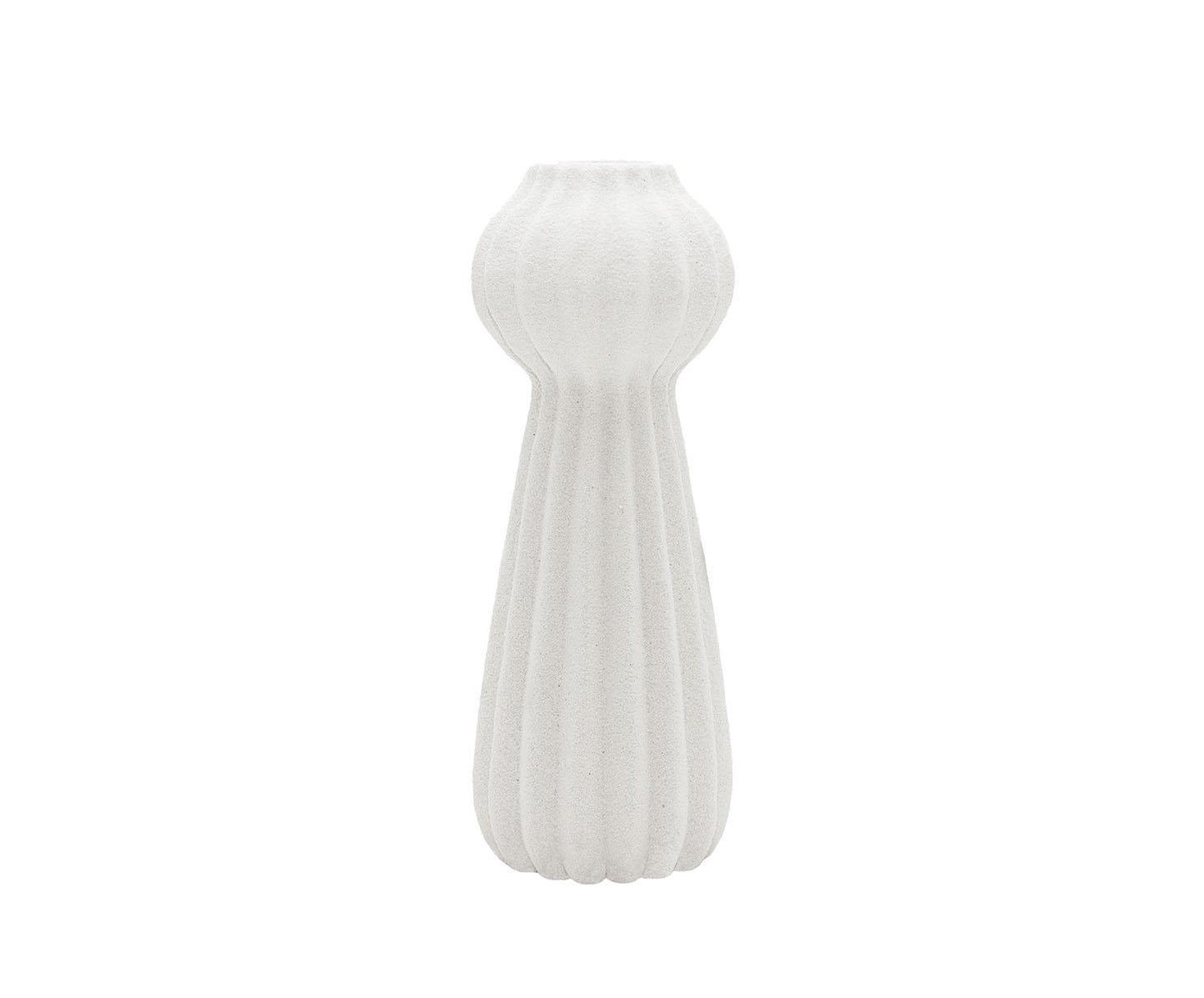 Gerro decoratiu de gres Kaduna blanc 30cm Andrea House