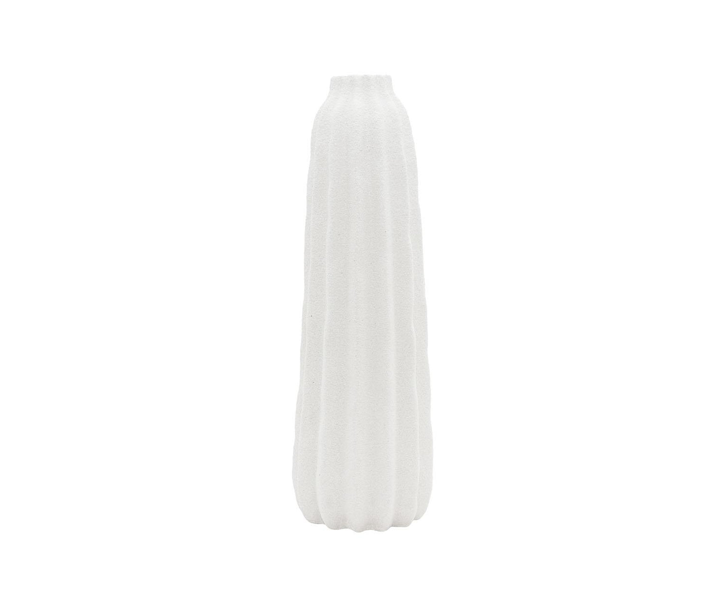 Gerro decoratiu de gres Kaduna blanc 48,5cm Andrea House