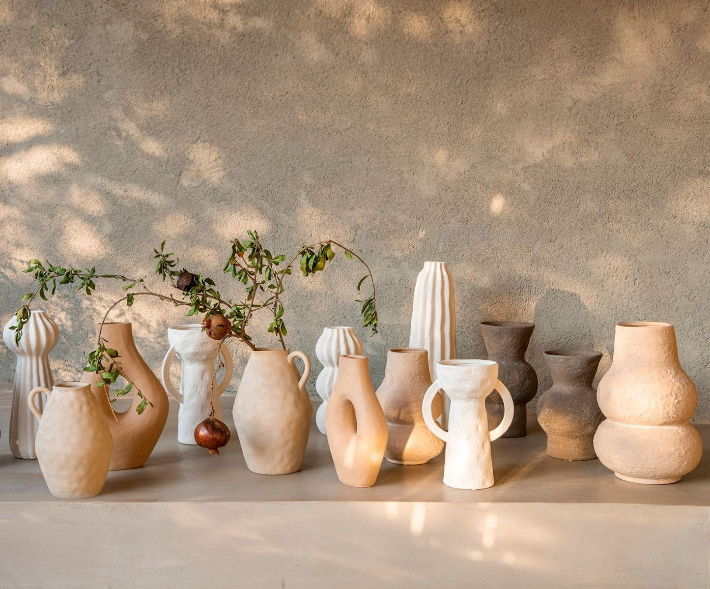 Gerro decoratiu de gres Dulia blanc 28cm Andrea House