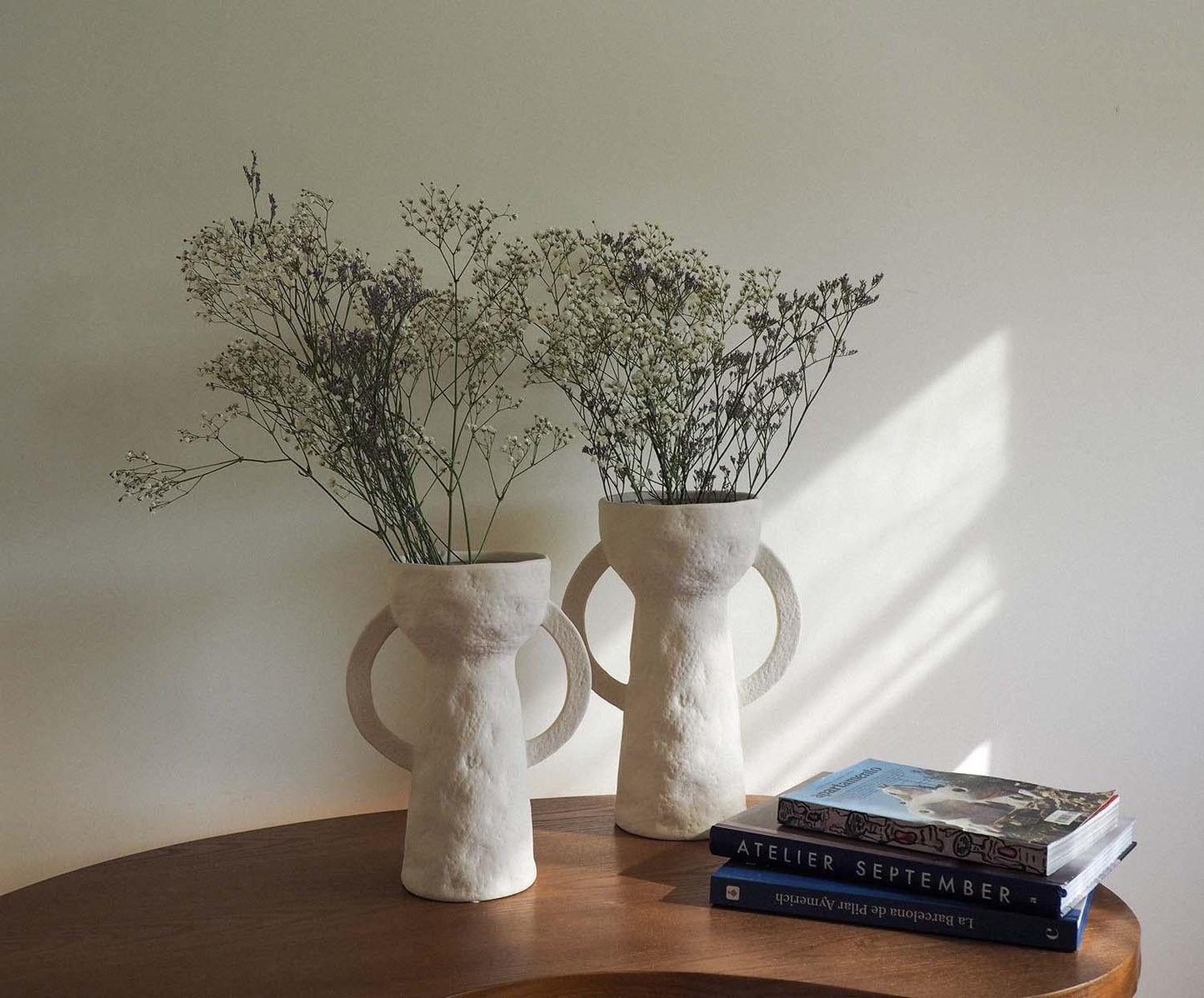Gerro decoratiu de gres Dulia blanc 28cm Andrea House