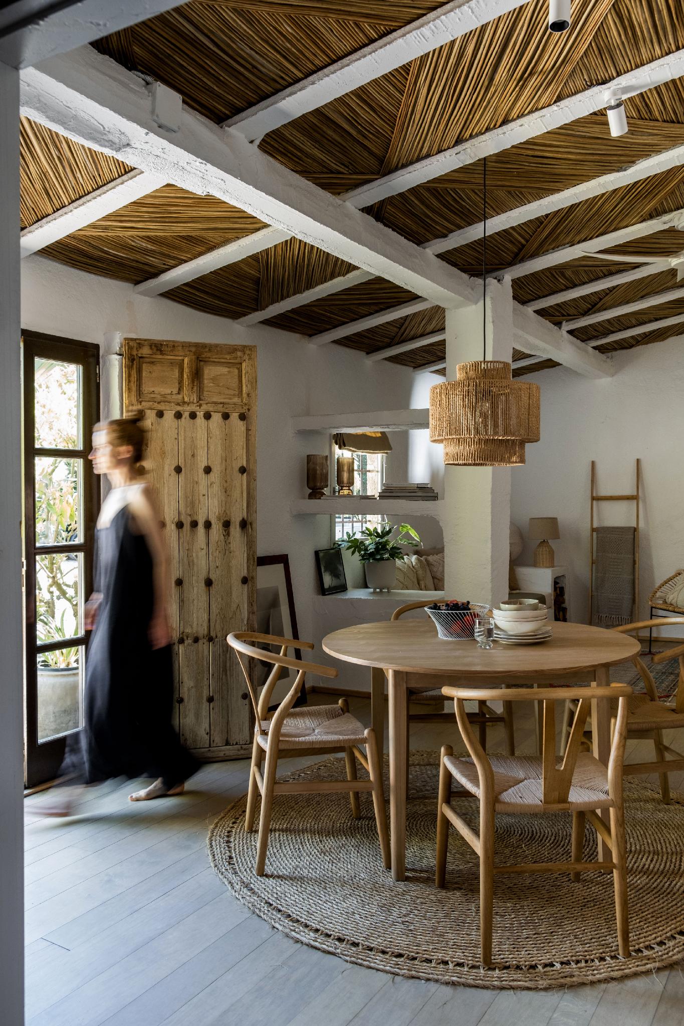 Escala decorativa de bambú 43×4×170cm Andrea House