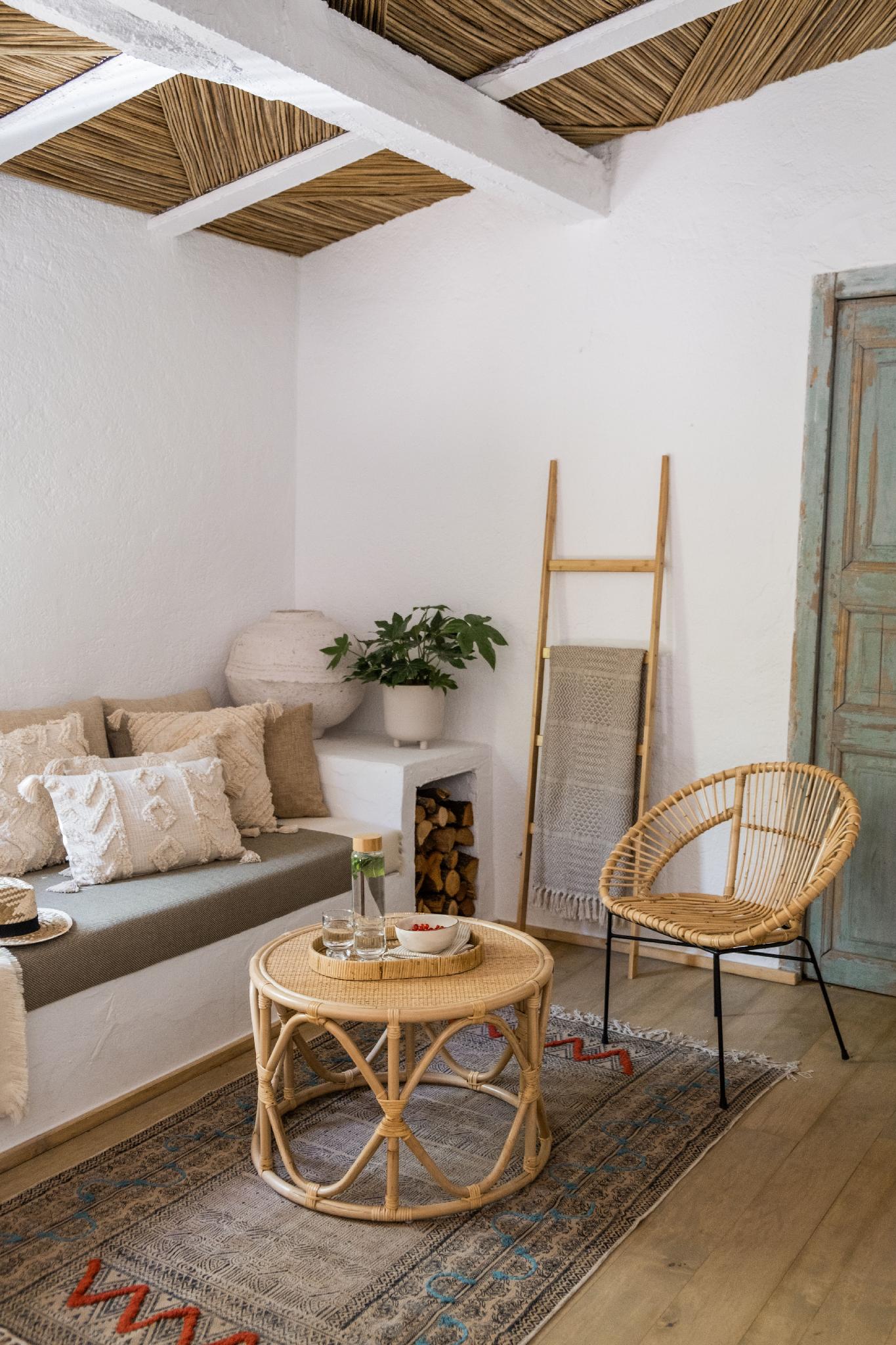 Escala decorativa de bambú 43×4×170cm Andrea House