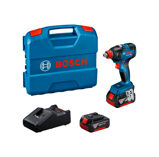 Tornavís d’impacte 18 V 200 Nm + 2 bateries de 4 Ah + carregador + maletí Bosch GDX 18V-200