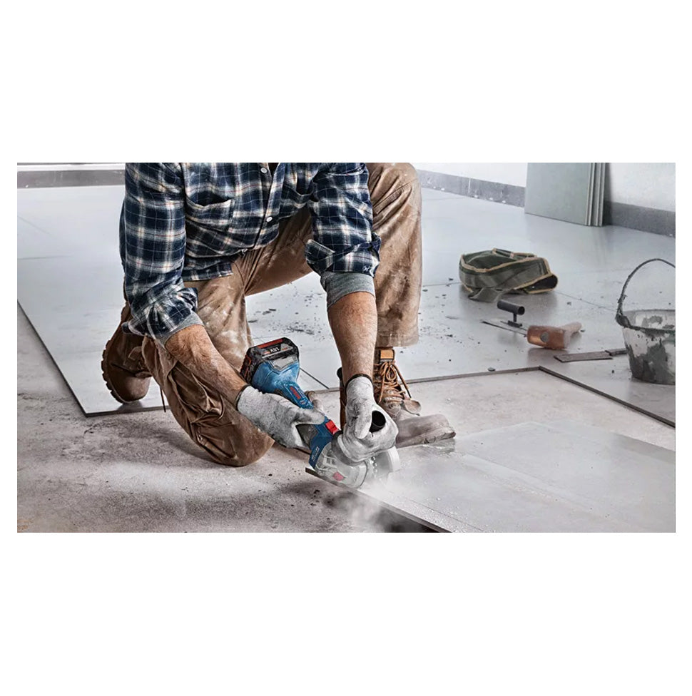 Amoladora de 125 mm amb 2 bateries de 4 Ah + carregador + maletí Bosch GWS 18V-7