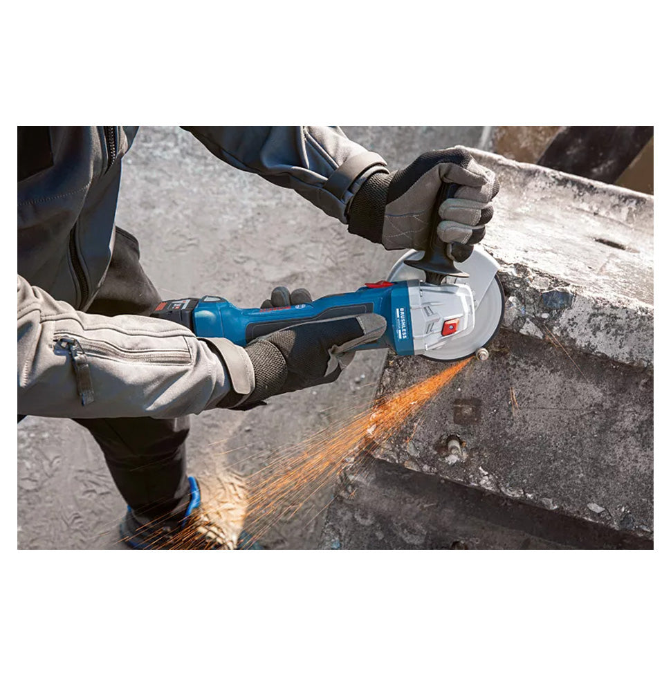 Amoladora de 125 mm amb 2 bateries de 4 Ah + carregador + maletí Bosch GWS 18V-7