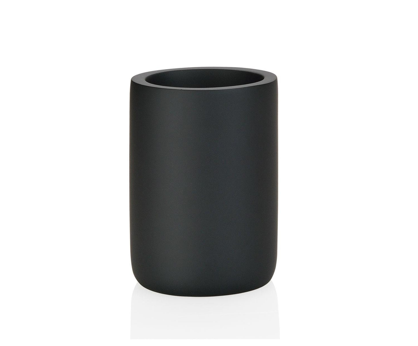 Porta-raspalls de poliresina negre mat Ø7×10 cm Andera House