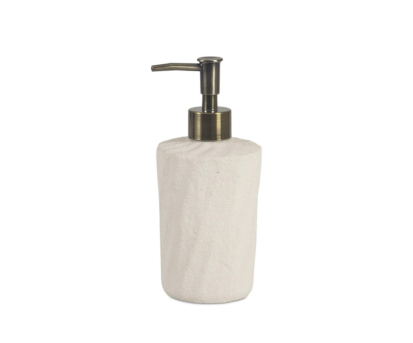 Dispensador de bany beix de ceràmica Sand Ø8x18,5cm Andrea House