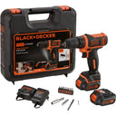 Trepant cargolador 10,8V 26Nm 10mm amb 2 bateries + carregador + maletí Black+Decker BDCDD12KB