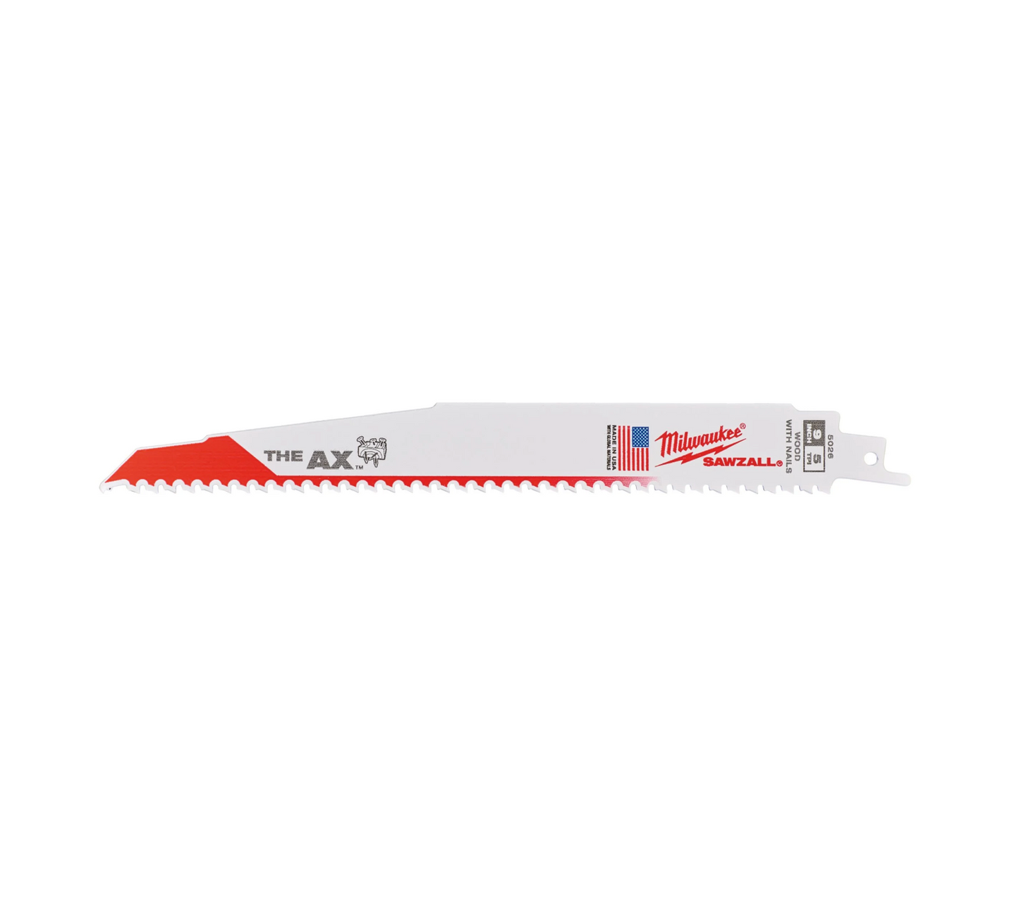 Fulla de serra de sabre 230 mm x 5 TPI, 5 unitats Milwaukee THE AX DEMOLITION HEAVY DUTY