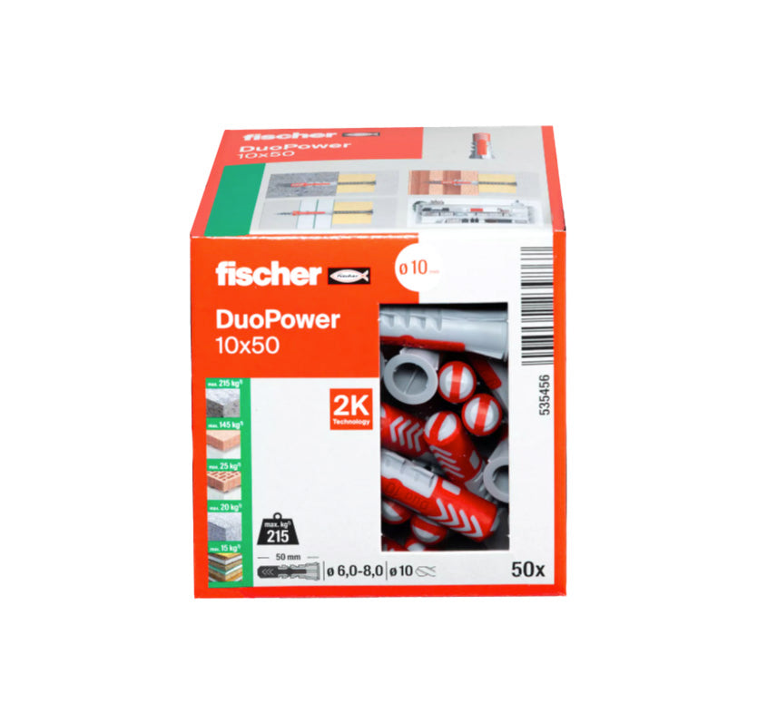 Caixa de tacs DuoPower de 6-12 mm Fischer