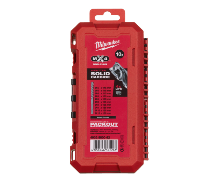 Estoig de broques SDS-PLUS MX4 10uds Milwaukee