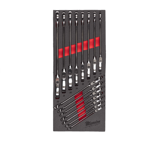 Escuma amb 15 claus combinades MAX BITE amb carraca i articulades Milwaukee